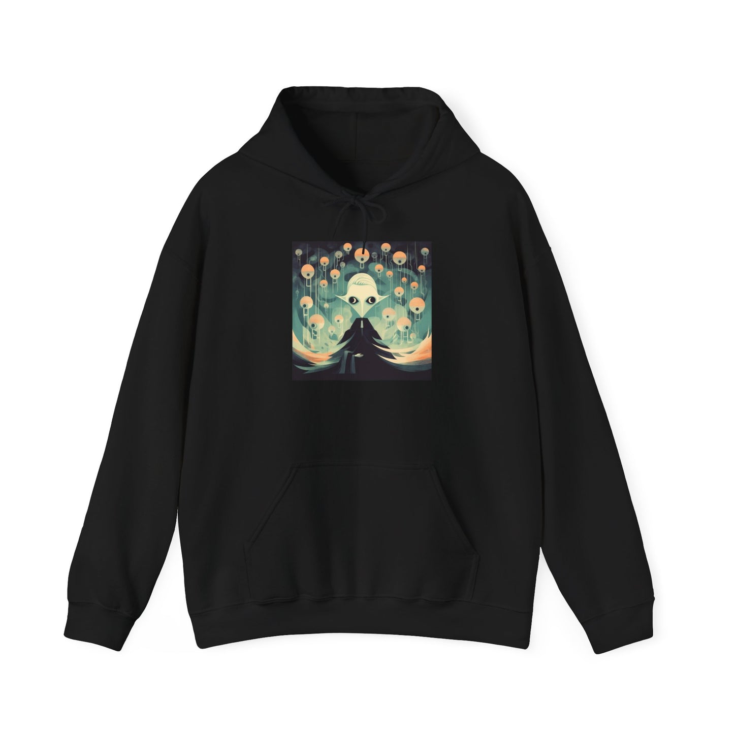 Creepy Ghost 10 Heavy Blend™ Hooded Sweatshirt