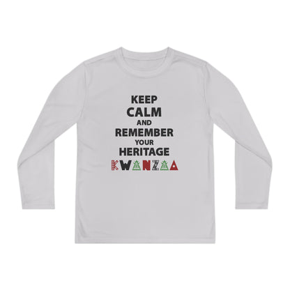 Keep Calm and Remember Your Heritage Kwanzaa Youth Long Sleeve Tee