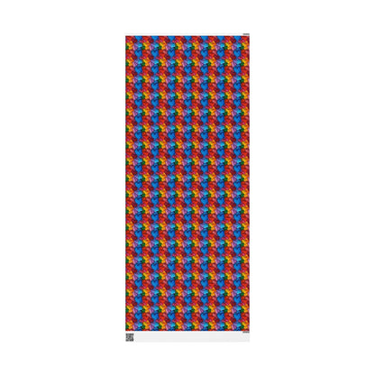 Palette Knife Hearts Wrapping Paper