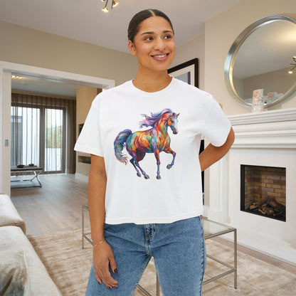 Dreamscape Stallion Women's Boxy Tee