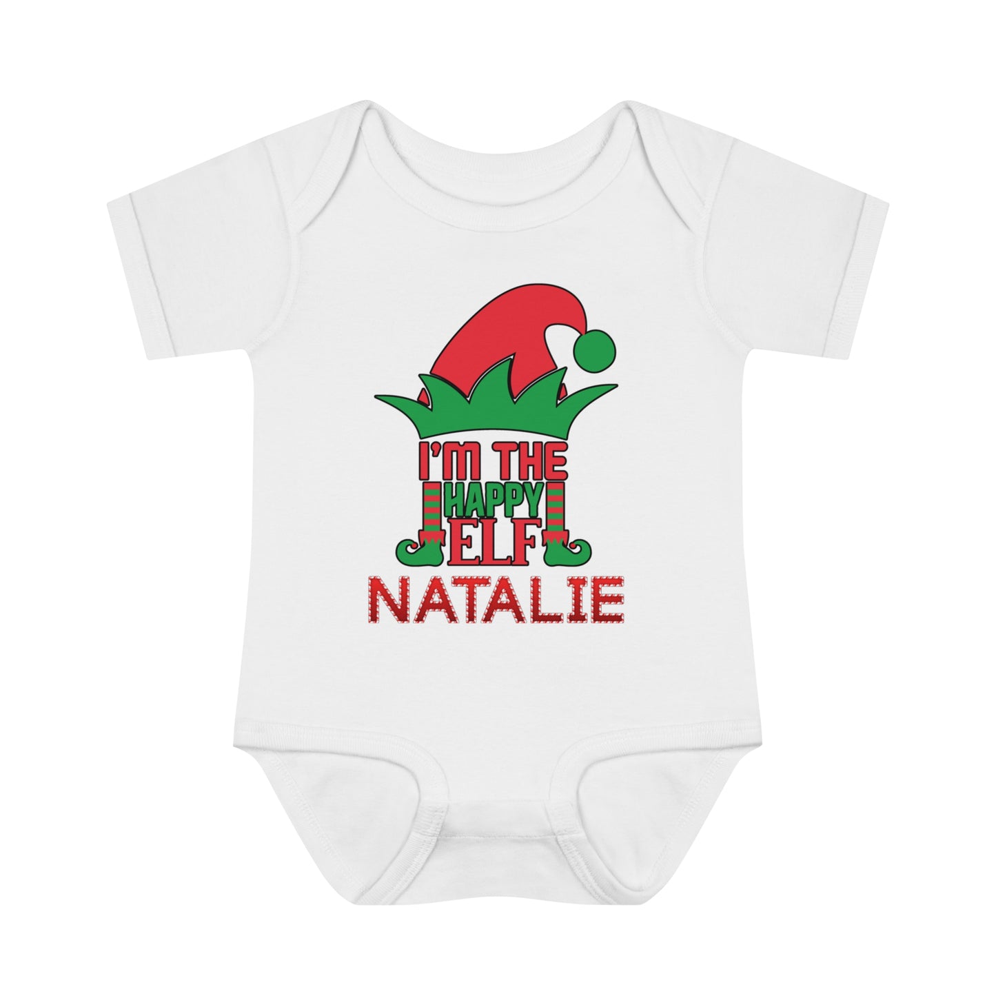 I'm The Happy Elf Infant Baby Rib Bodysuit