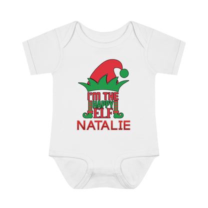 I'm The Happy Elf Infant Baby Rib Bodysuit