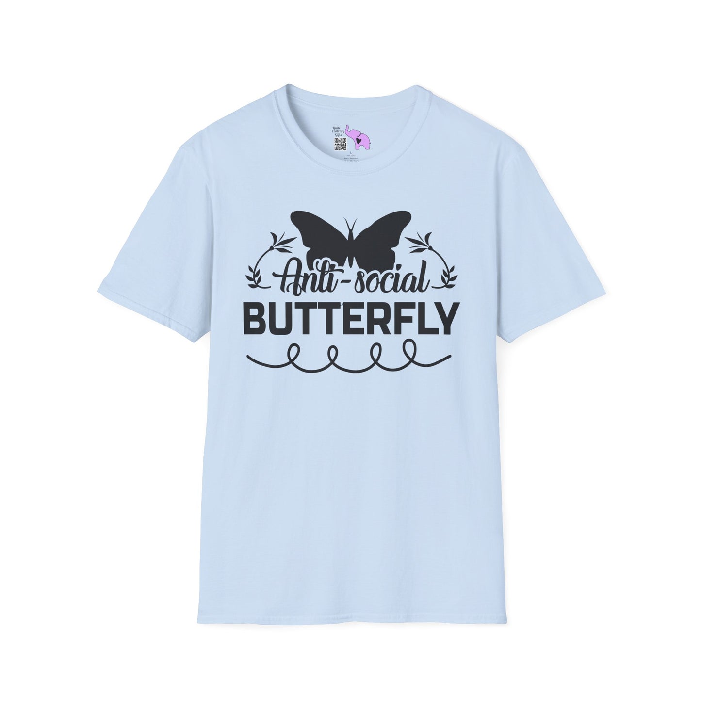 Anti-Social Butterfly Adult T-shirt