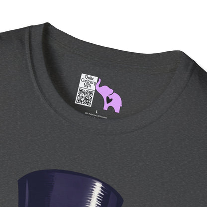 Top Hat & Mustache Skull Adult T-shirt