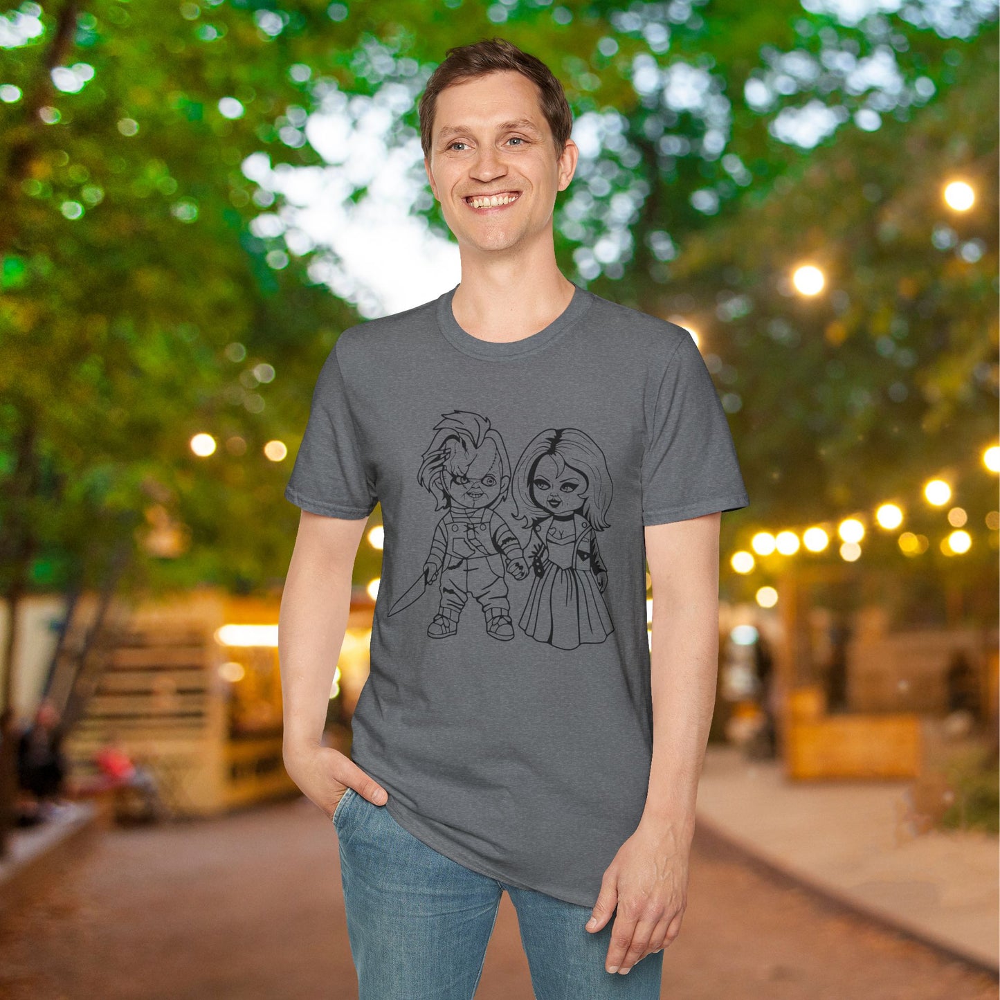 Chucky with His Bride Adult T-shirt