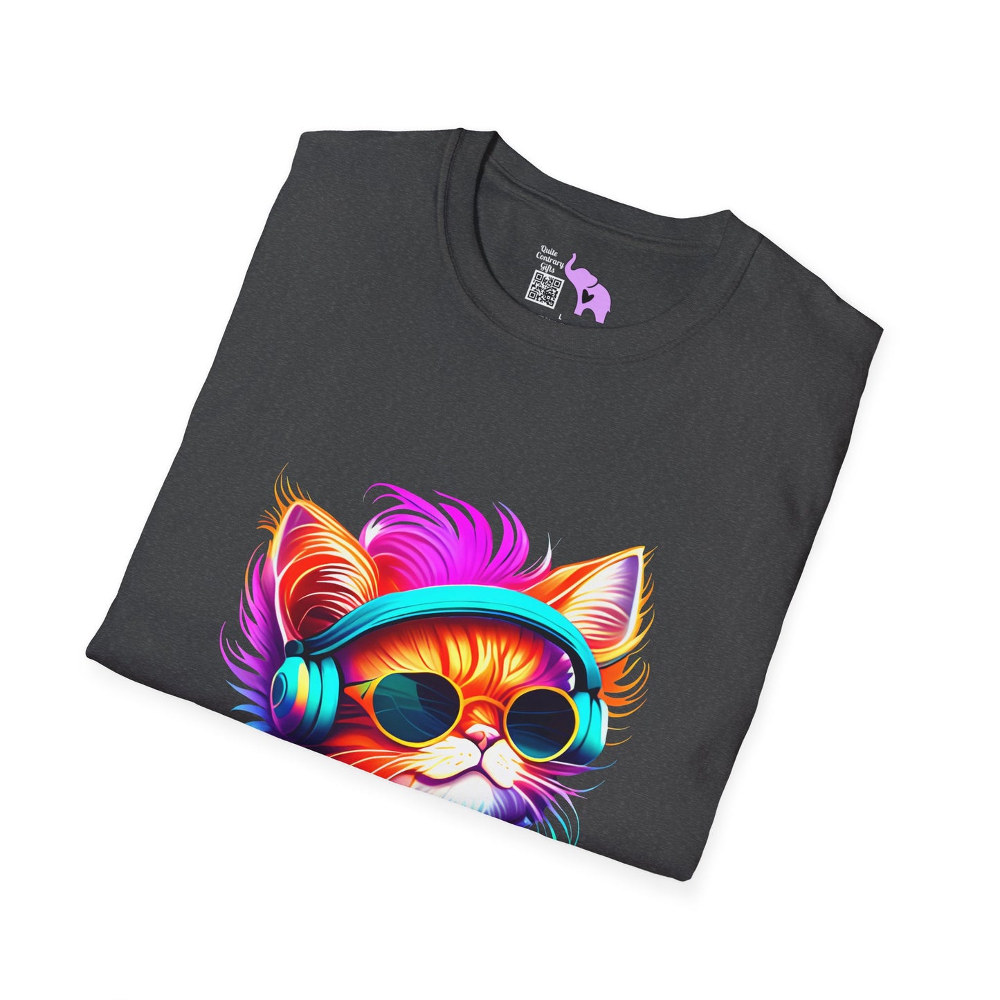 Cool Kitten w/Headphones T-shirt