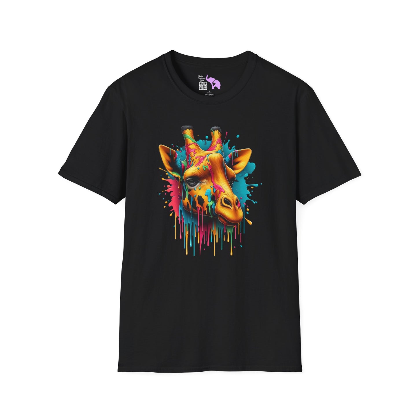 Colorful Giraffe Adult T-shirt