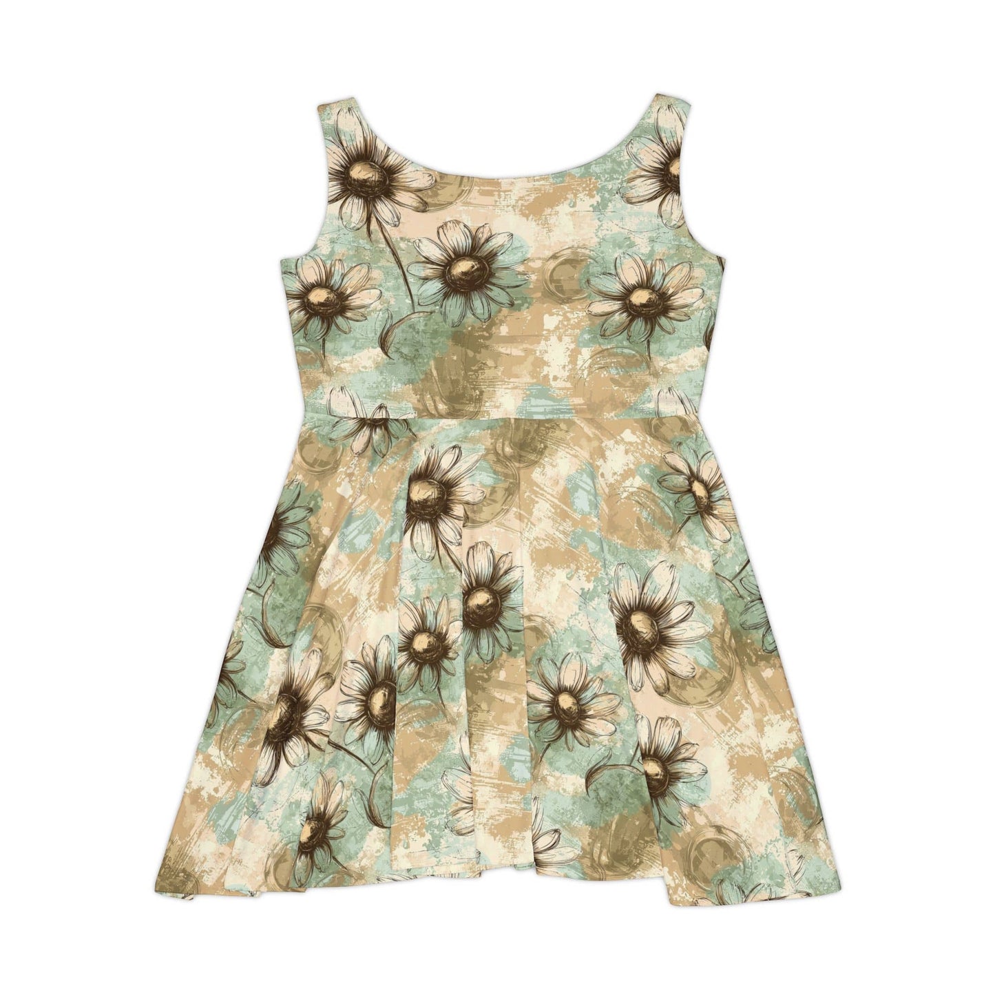 Worn Meadow Daisies Women's Skater Dress