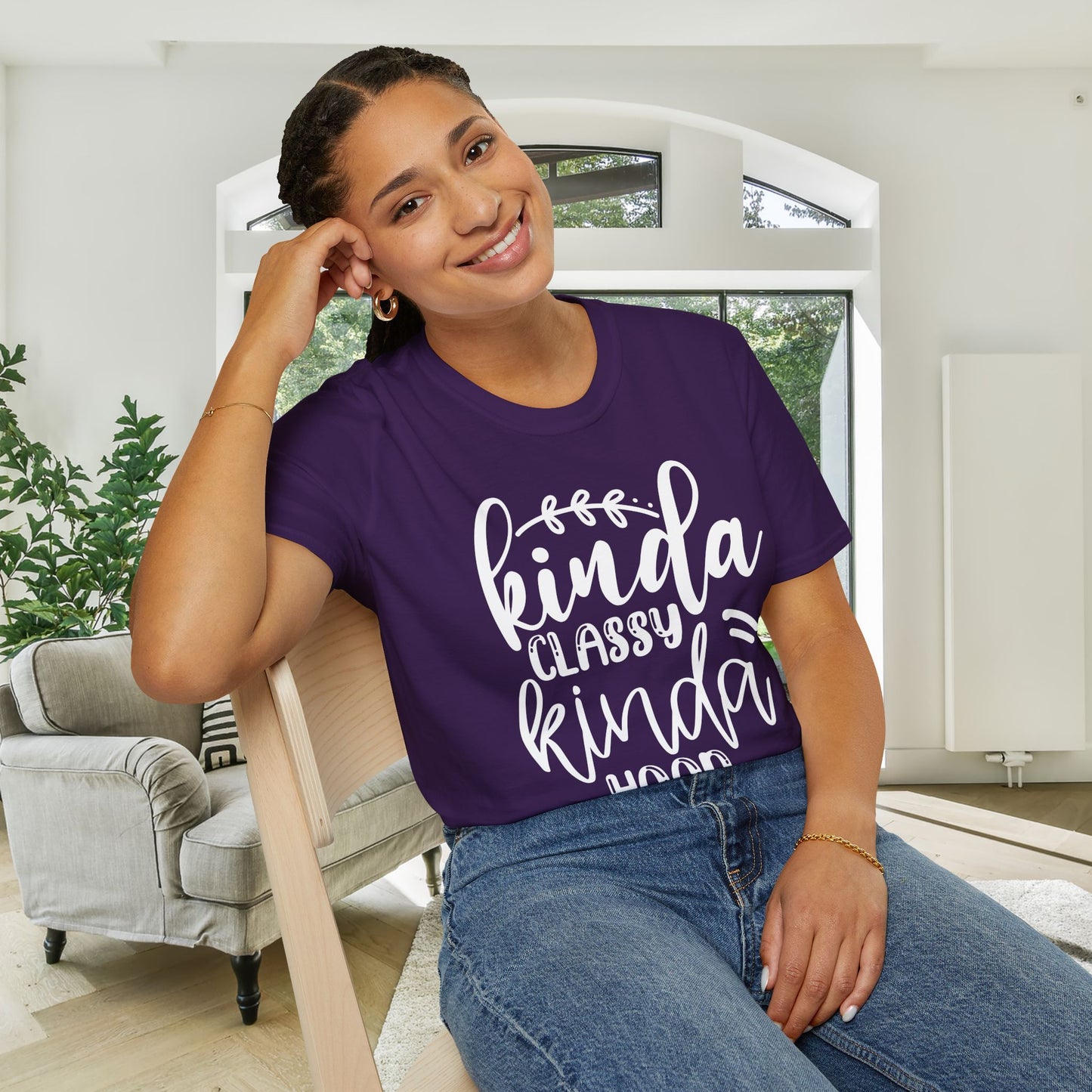 Kinda Classy Kinda Hood Adult T-shirt