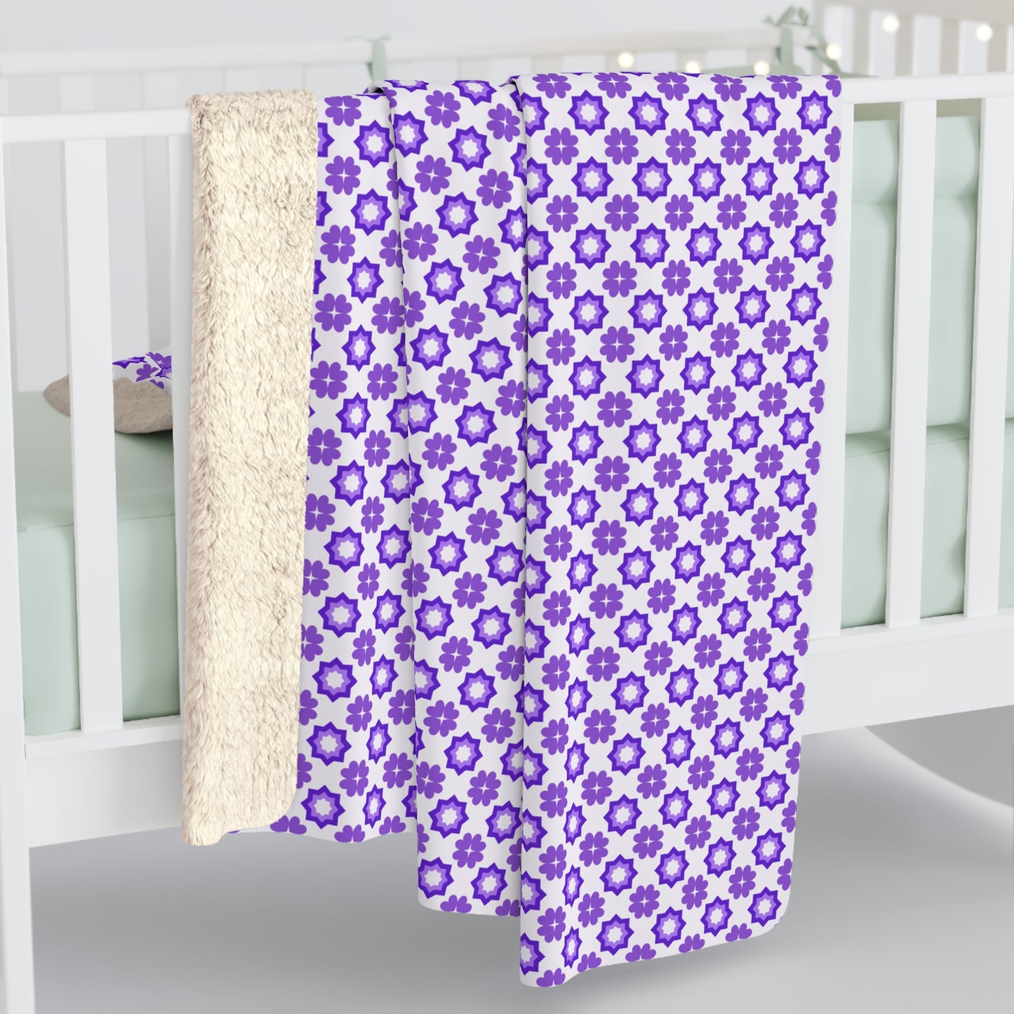 Purple Prism Garden Fleece Blanket
