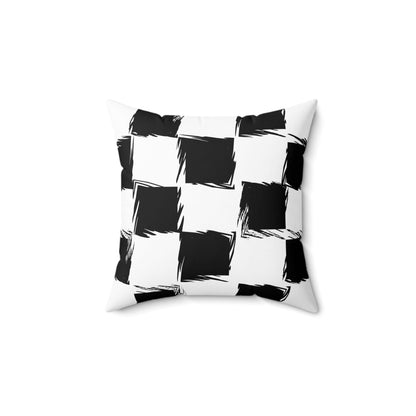 Distorted Check Throw Pillow