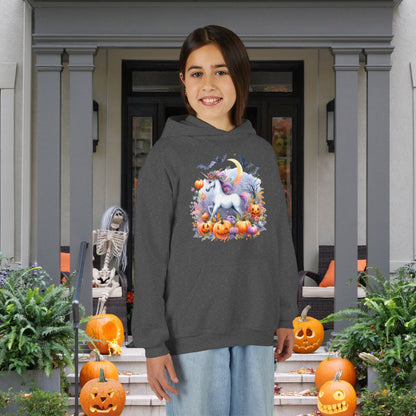 Halloween Unicorn Youth Heavy Blend Hoodie