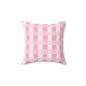Dreamy Rose Gingham Throw Pillow