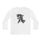 Dabbing Unicorn Skeleton Youth Long Sleeve Tee