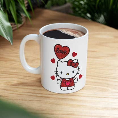 Hello Kitty Valentine Ceramic Mug, (11oz, 15oz)