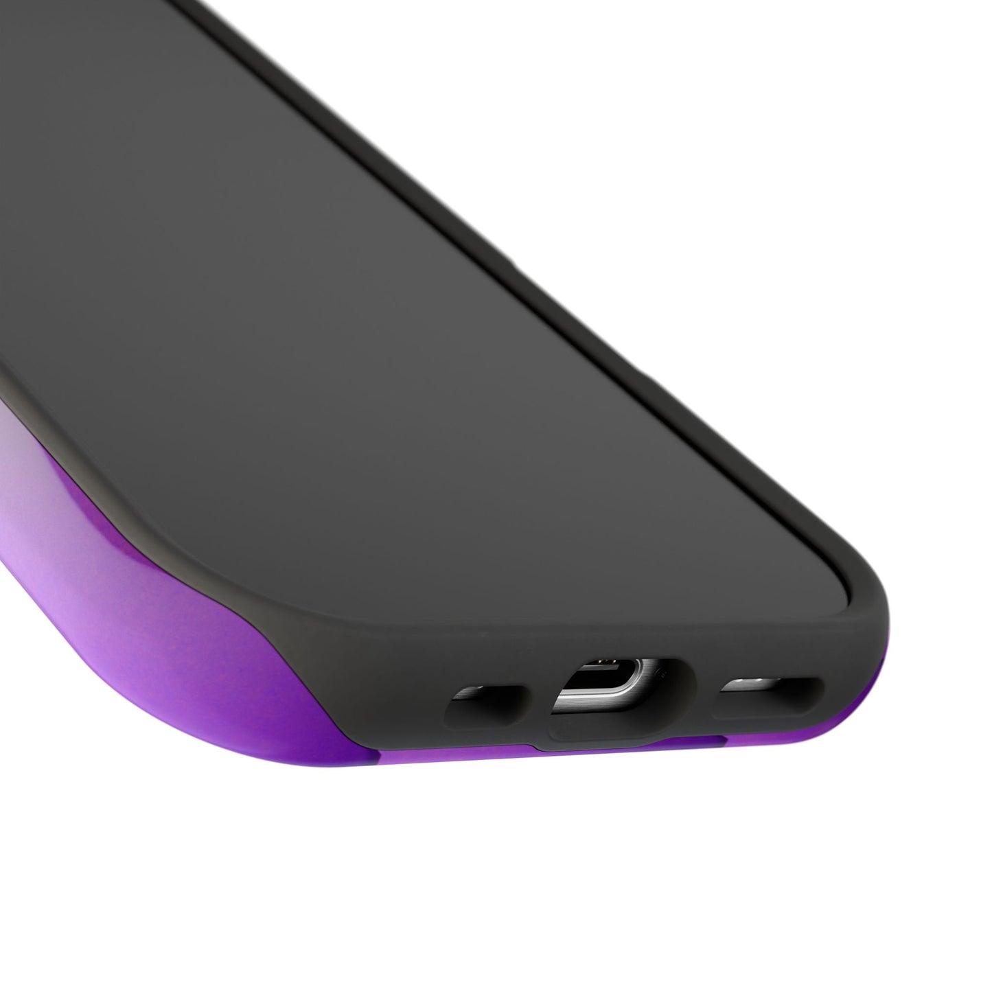 Purple Gradient Stripes MagSafe® Compatible Tough Case for iPhone