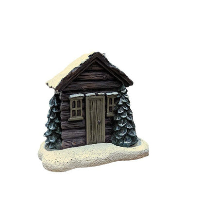 Rustic Log Cabin Christmas Incense Burner