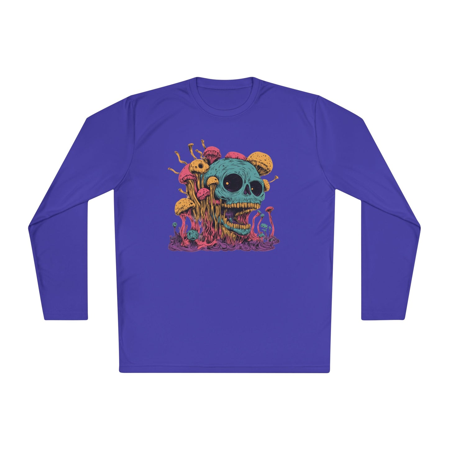Creepy Mushroom Skull Adult Long Sleeve Tee
