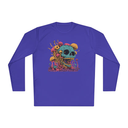 Creepy Mushroom Skull Adult Long Sleeve Tee