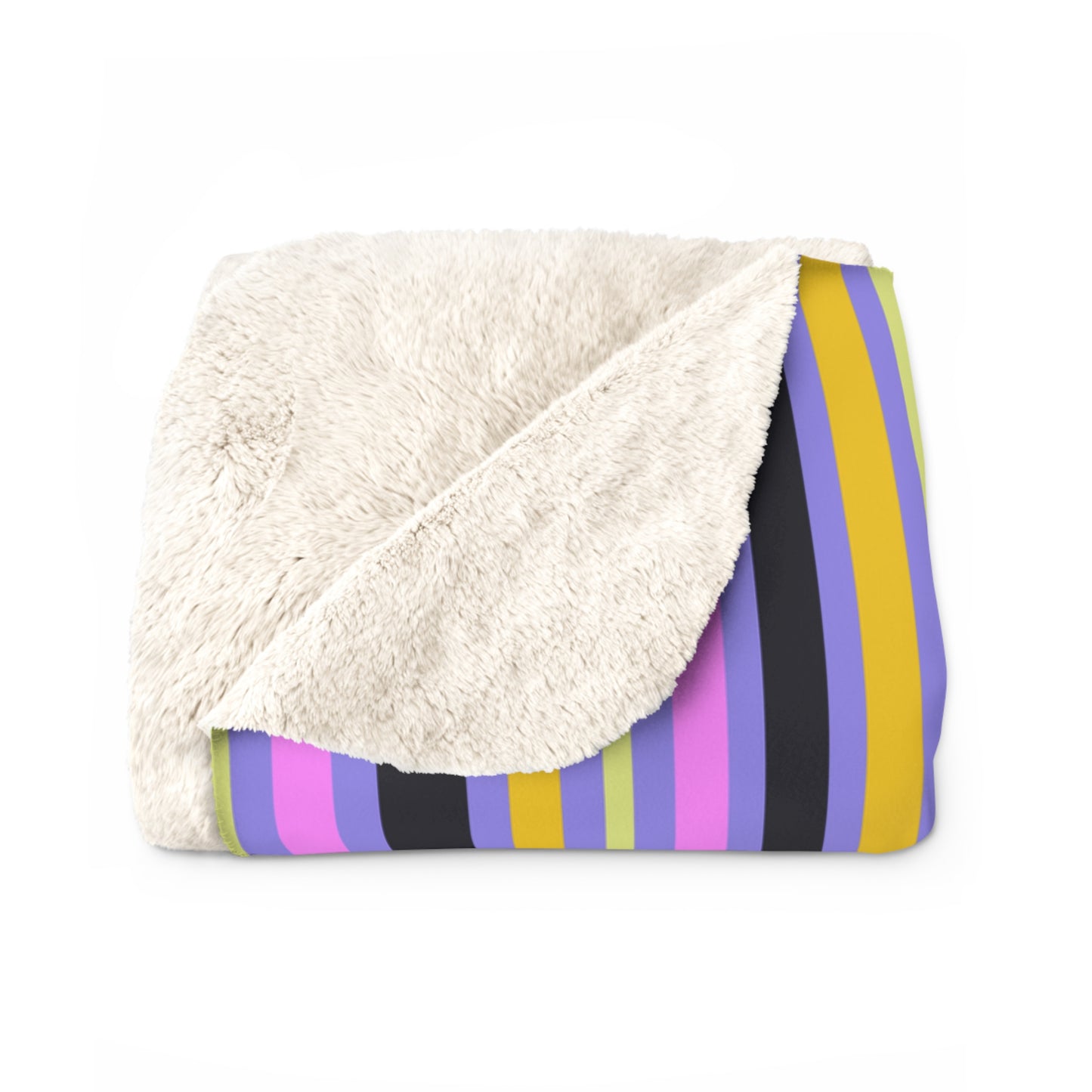 Midnight Pop Stripes Fleece Blanket