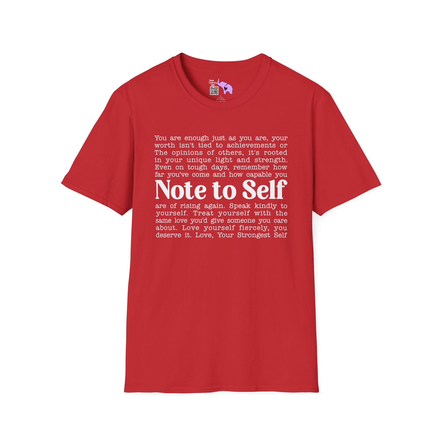 Note To Self... Adult T-shirt