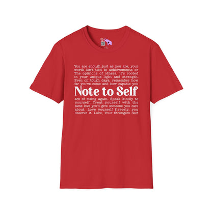 Note To Self... Adult T-shirt
