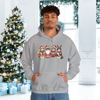 Santa Claus Cats Adult Heavy Blend™ Hooded Sweatshirt
