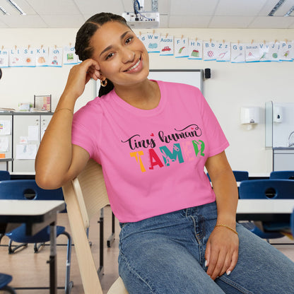 Tiny Human Tamer (Teacher) Adult T-shirt