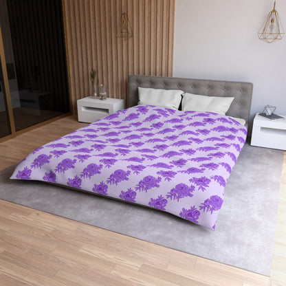 Royal Orchid Peonies Microfiber Duvet Cover