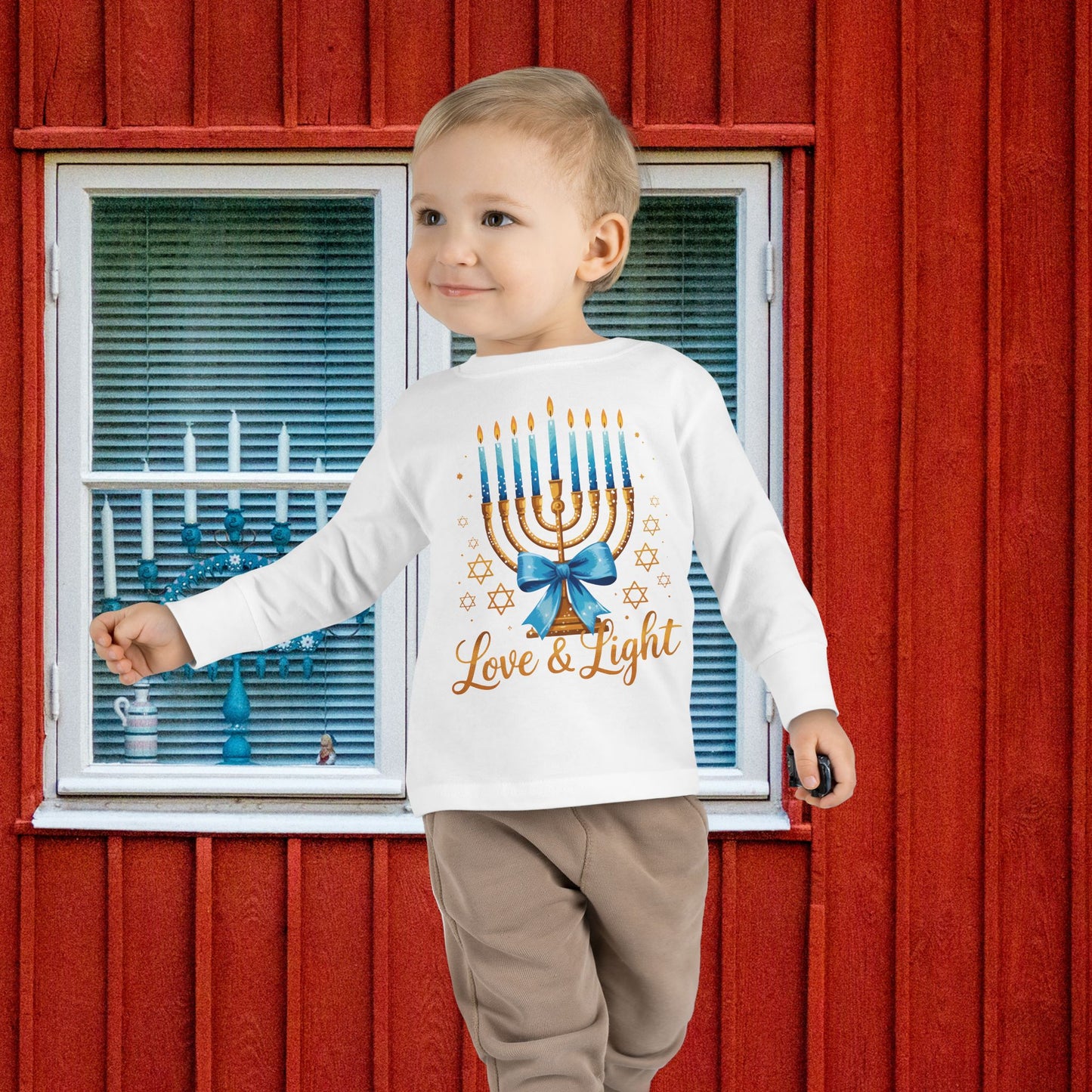 Love & Light Menorah Toddler Long Sleeve Tee
