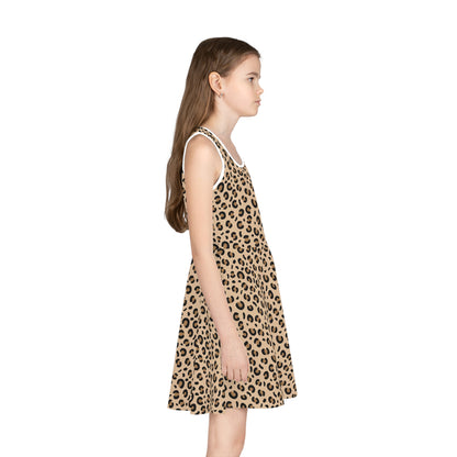 Cheetah Print Girls' Sleeveless Sundress