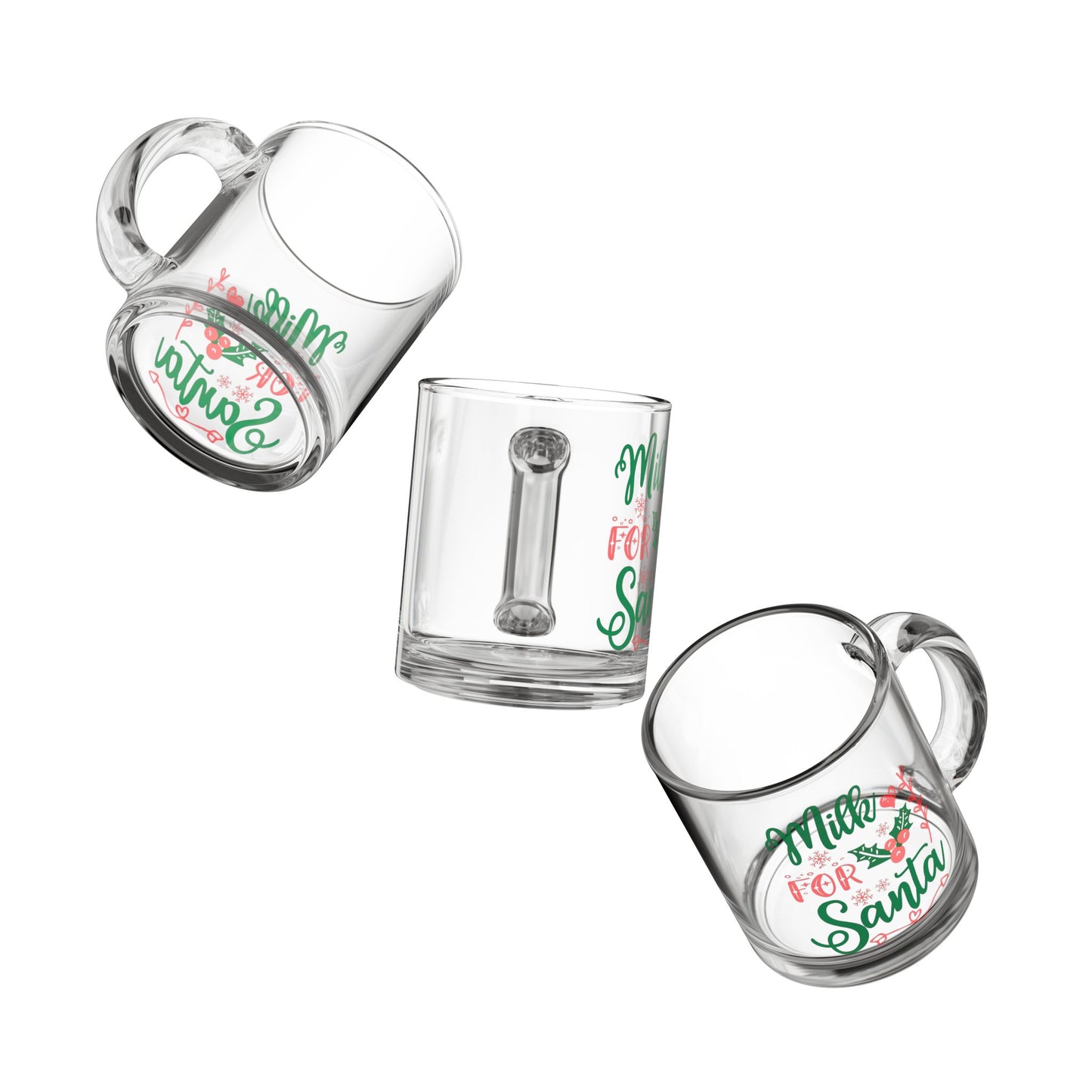 Milk for Santa 10oz Glass Mug