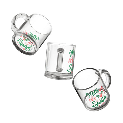 Milk for Santa 10oz Glass Mug