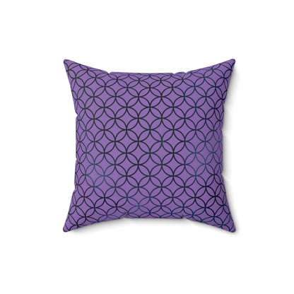 Geometric Circles & Diamonds Throw Pillow