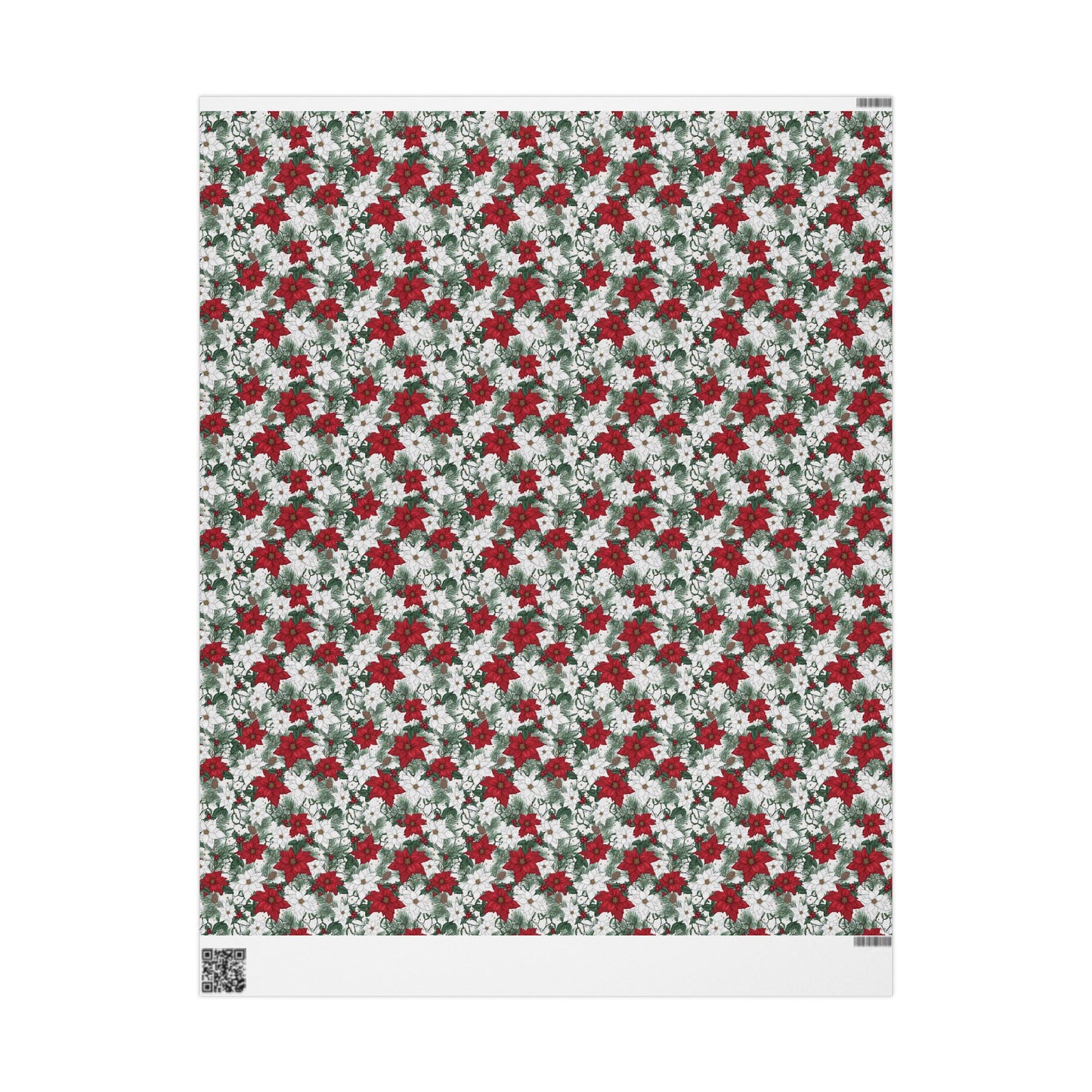 Winter Poinsettia Garden Wrapping Paper