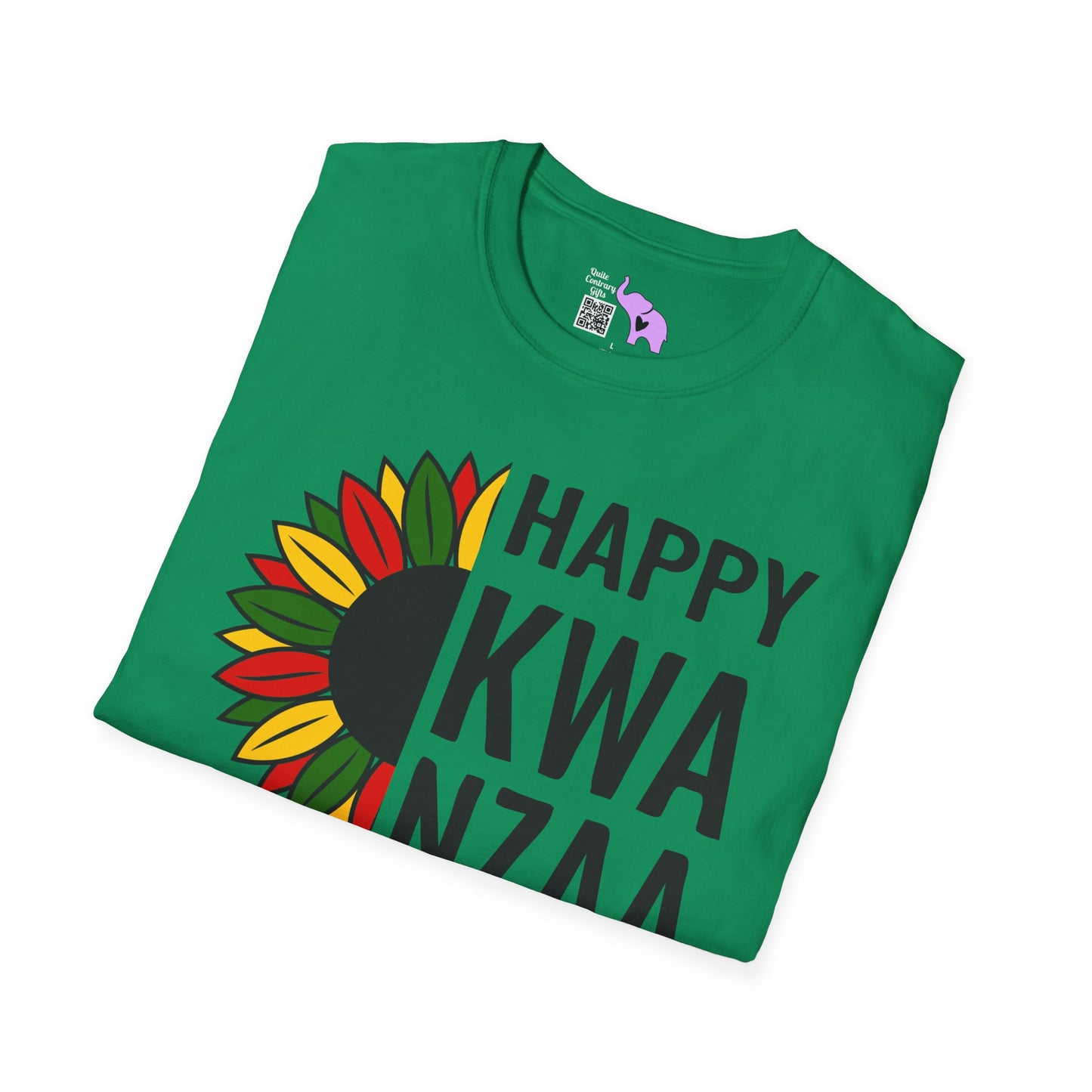 Happy Kwanzaa Sunflower Adult T-shirt
