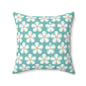 Tealberry Blooms Throw Pillow