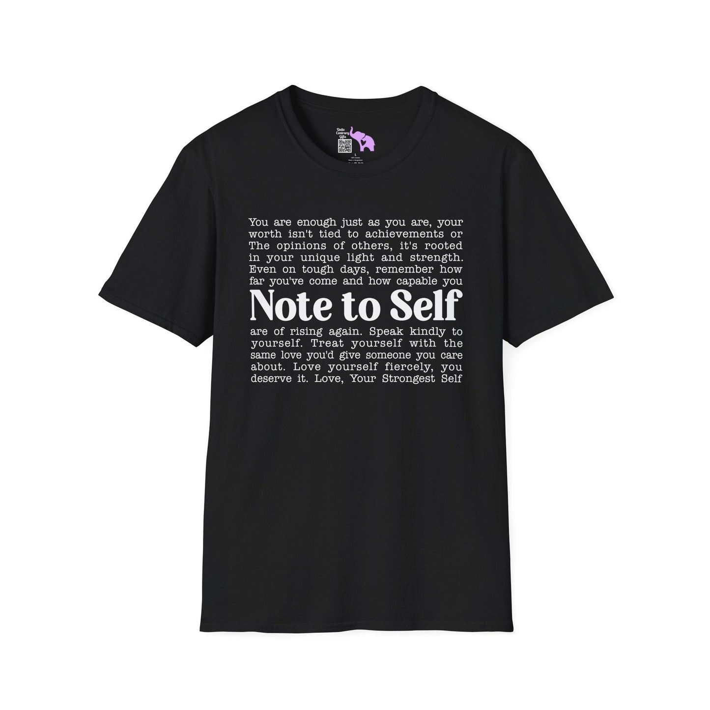 Note To Self... Adult T-shirt