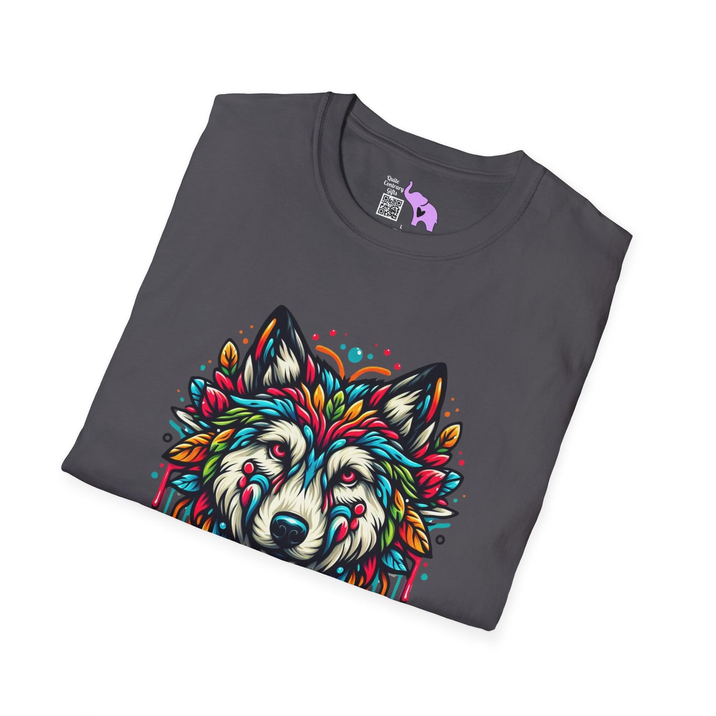 Colorful Wolf 2 Adult T-shirt
