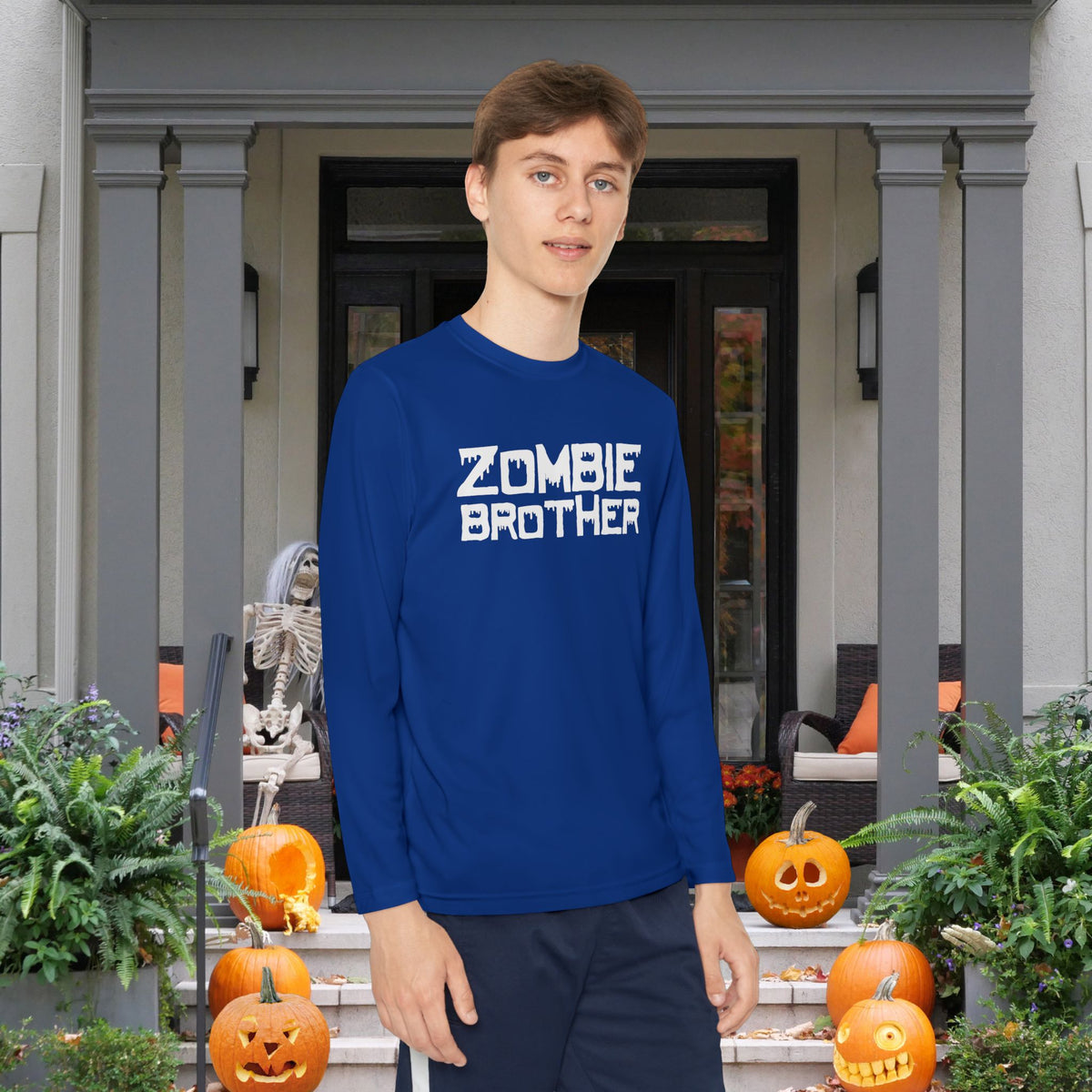 ""Zombie Brother Youth Long Sleeve Tee