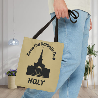 Keep The Sabbath Day Holy (Houston LDS Temple)Canvas Tote Bag