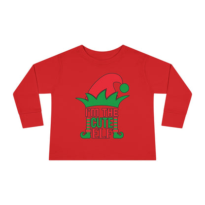 I'm The Cute Elf Toddler Long Sleeve Tee