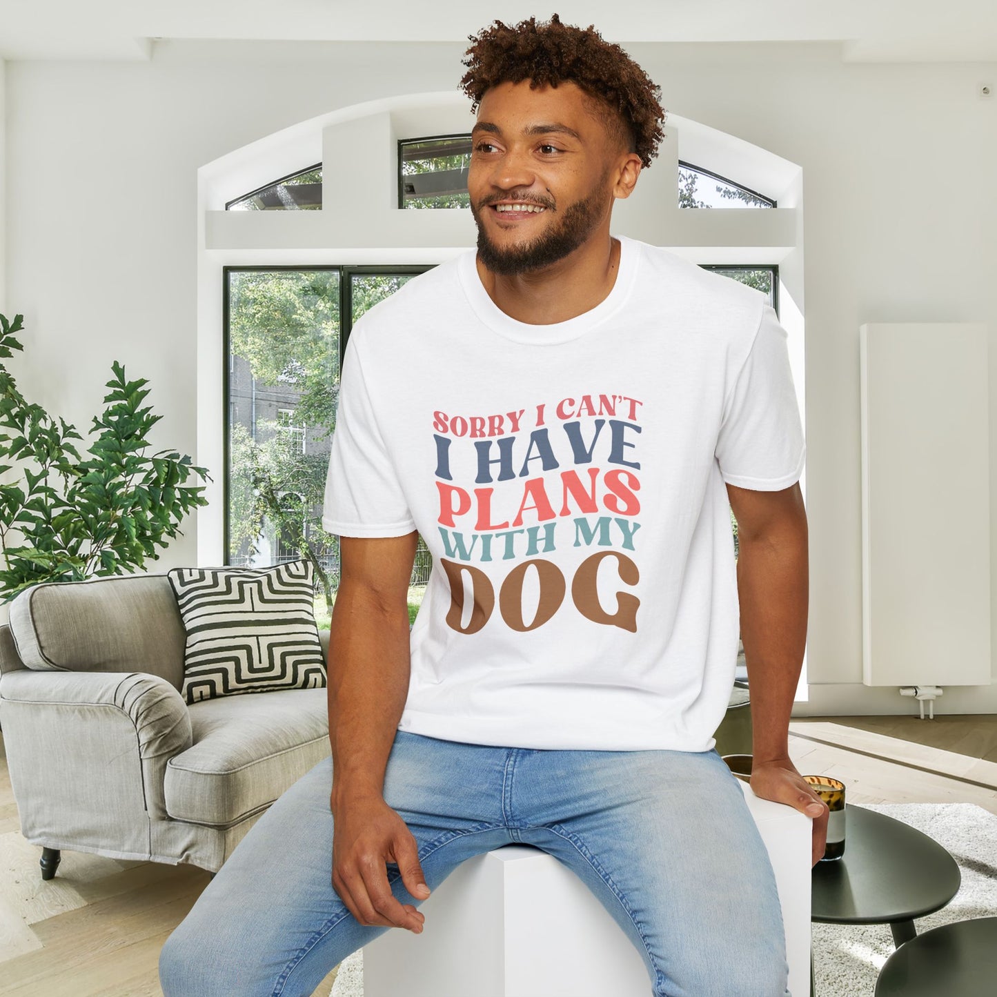 Sorry I Can't I Have Plans With My Dog Adult T-shirt