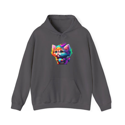 Cute Colorful Kitten Heavy Blend™ Hooded Sweatshirt