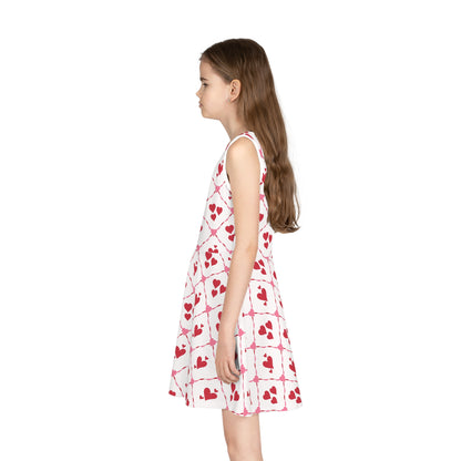 Cupid’s Lattice Girls' Sleeveless Sundress