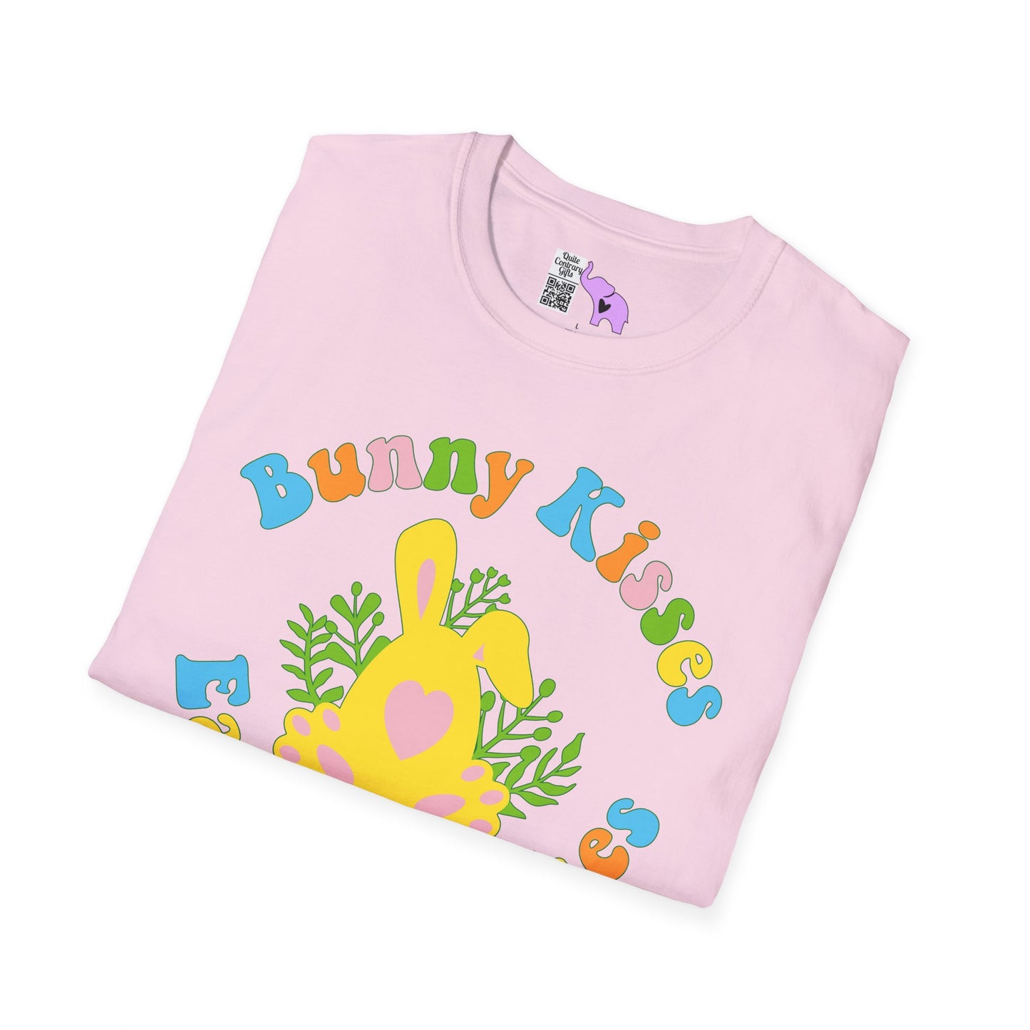 Bunny Kisses Easter Wishes Adult T-shirt