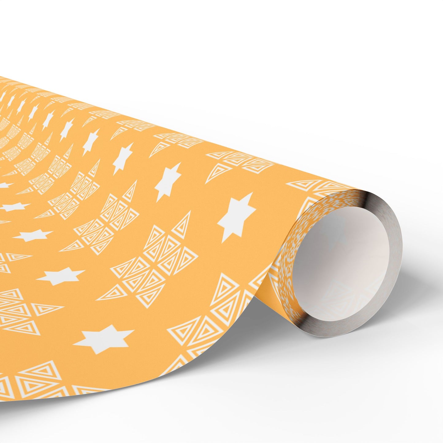 Gold Star of David Hanukkah Wrapping Paper