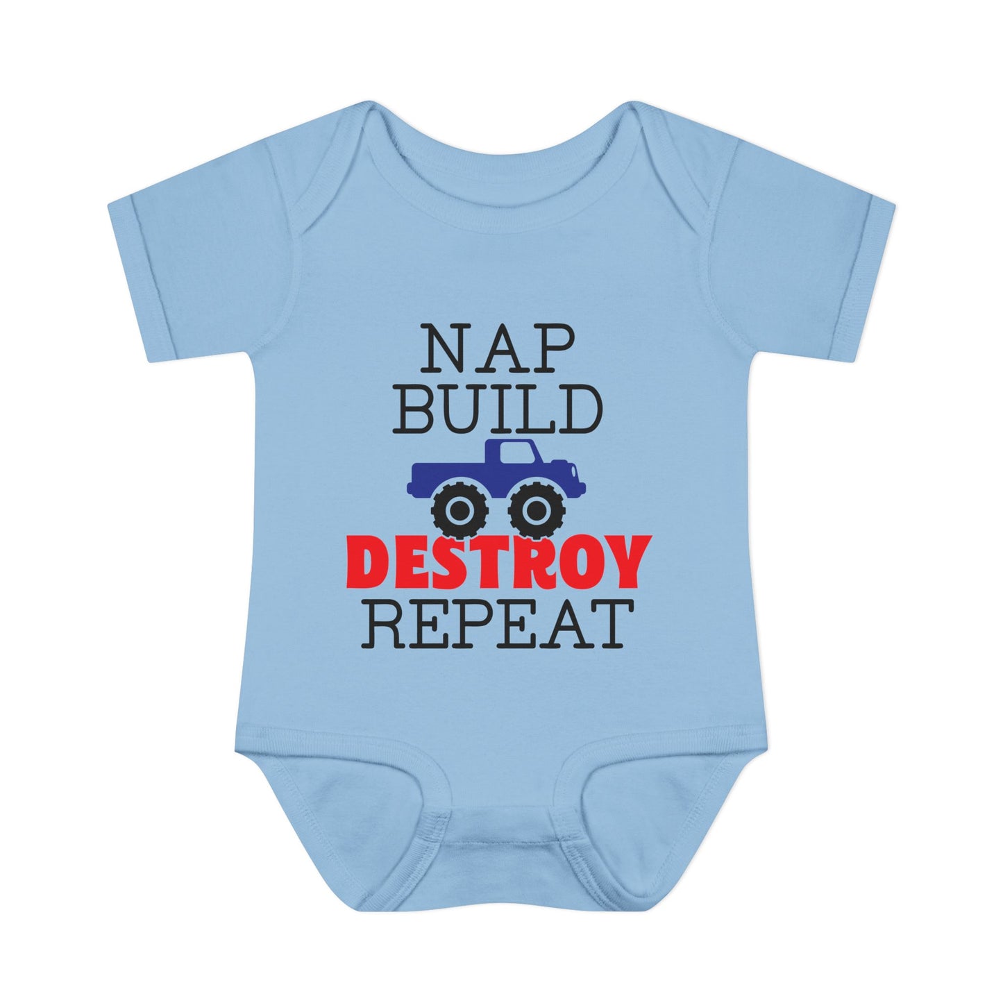 Nap Build Destroy Repeat Infant Baby Rib Bodysuit