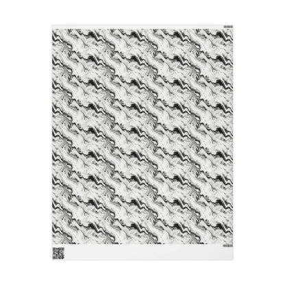 Frost Veil Marble Wrapping Paper
