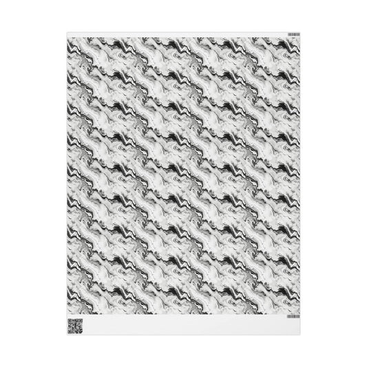 Frost Veil Marble Wrapping Paper